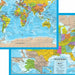 World/USA Laminated Notebook Maps, 12 Count - Kidsplace.store