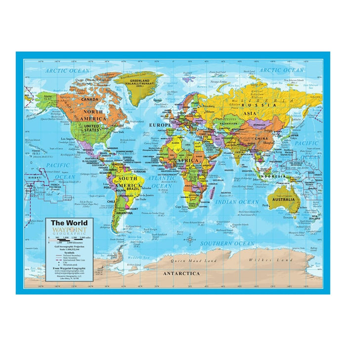 World/USA Laminated Notebook Maps, 12 Count - Kidsplace.store