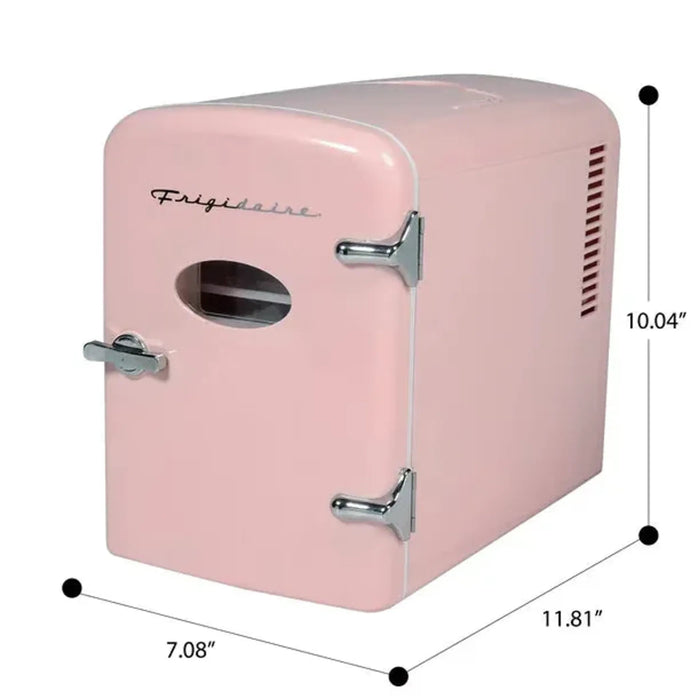 XL Frigidaire Portable Retro Extra Large 9 - Can Capacity Mini Refrigerator, Pink - Kidsplace.store