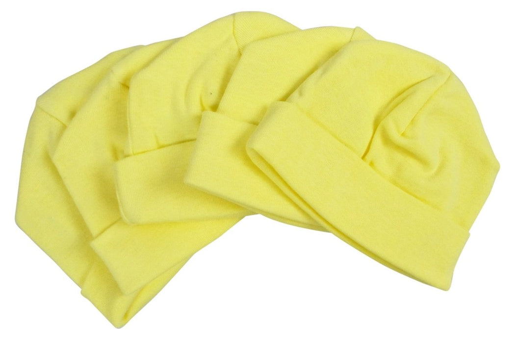 Yellow Baby Cap (pack Of 5) 031-yellow-5 - Kidsplace.store