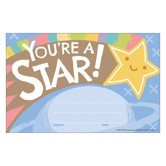 You're a Star Good to Grow Recognition Awards, 30 Per Pack, 6 Packs - Kidsplace.store